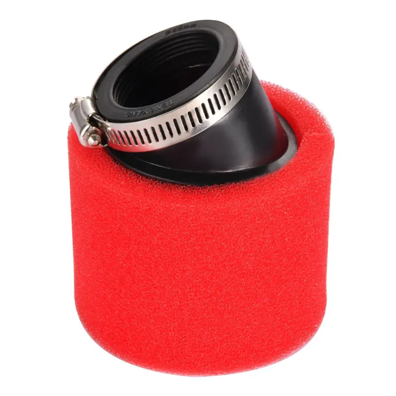 45 mm kampinis putplasčio oro filtras, raudonas, skirtas motociklų keturračiams